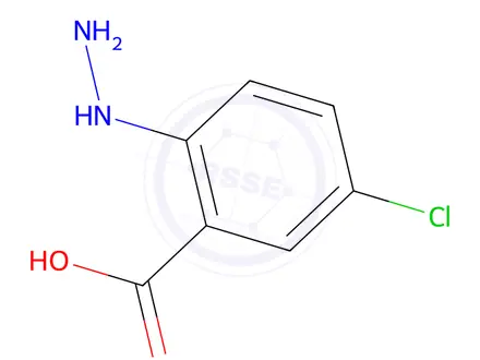 Chemical structure of 5-chloro-2-hydrazinylbenzoic acid
