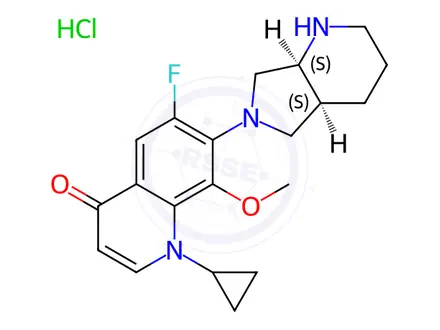 Chemical structure of Decarboxy Moxifloxacin Hydrochloride