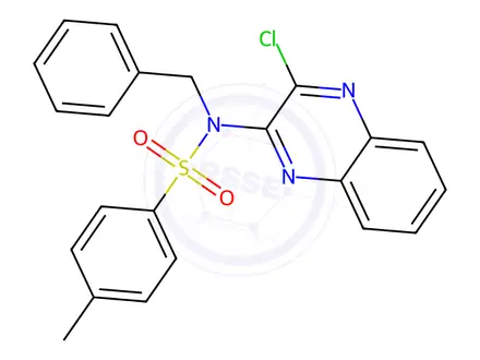 Chemical structure of N-Benzyl-N-(3-chloroquinoxalin-2-yl)-4-methylbenzene-1-sulfonamide