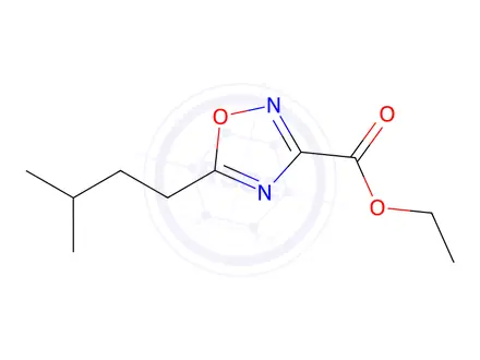 Chemical structure of Ethyl 5-isopentyl-1,2,4-oxadiazole-3-carboxylate