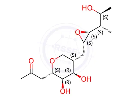Chemical structure of [2S-[2α,3β(1R,2R)]]-4,8-Anhydro-1,3,7-trideoxy-7-[[3-(2-hydroxy-1-methylpropyl)oxiranyl]methyl]-L-talo-2-octulose