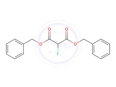 Chemical structure of dibenzyl 2-fluoromalonate