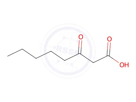 Chemical structure of 3-ketooctanoic acid