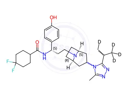 Chemical structure of 4-Hydroxyphenyl Maraviroc-d6