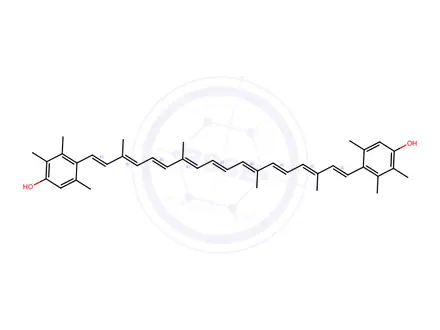 Chemical structure of φ,φ-Carotene-3,3'-diol