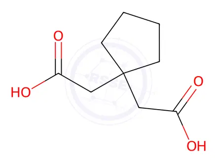 Chemical structure of Cyclopentane-1,1-diacetic acid