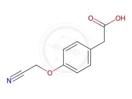 Chemical structure of 2-[4-(Cyanomethoxy)phenyl]acetic acid