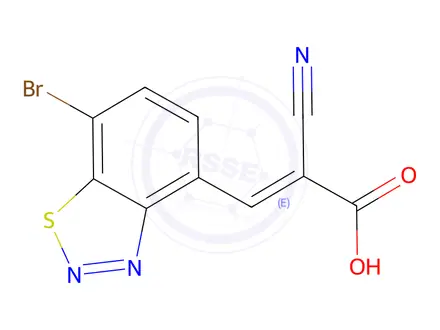 Chemical structure of 7-bromo-4-vinylcyanocarboxybenzothiadiazole
