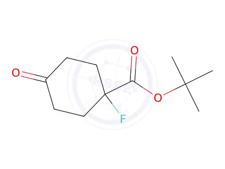 Chemical structure of tert-butyl 1-fluoro-4-oxo-cyclohexanecarboxylate