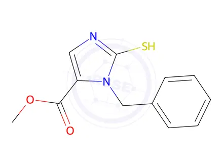 Chemical structure of Methyl 1-benzyl-2-mercapto-1H-imidazole-5-carboxylate
