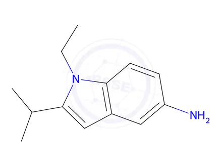 Chemical structure of 1-Ethyl-2-isopropyl-1H-indol-5-amine