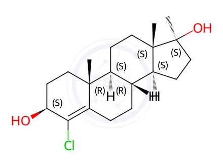 Chemical structure of Chloromethylandrostenediol