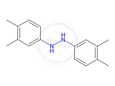 Chemical structure of 1,2-bis-(3,4-dimethylphenyl) hydrazine