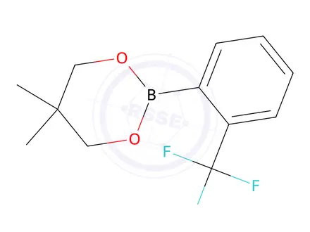 Chemical structure of 5,5-Dimethyl-2-(2-(trifluoromethyl)phenyl)-1,3,2-dioxaborinane