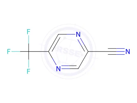 Chemical structure of 5-(Trifluoromethyl)pyrazine-2-carbonitrile