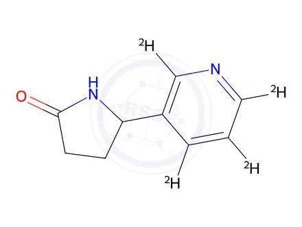 Chemical structure of (R,S)-Norcotinine-pyridyl-d4