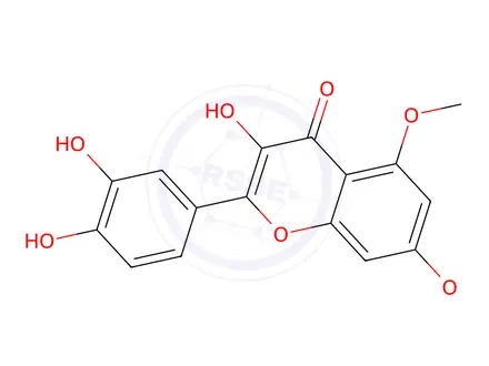 Chemical structure of 5,7-Dimethoxy-3,3',4'-trihydroxyflavone