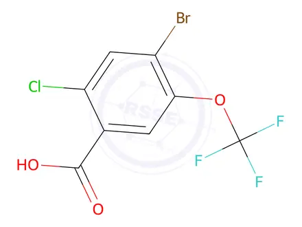 Chemical structure of 2-Chloro-4-broMo-5-(trifluoroMethoxy)-benzoic acid