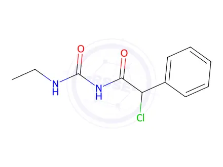 Chemical structure of 2-Chloro-N-[(ethylamino)carbonyl]-2-phenylacetamide