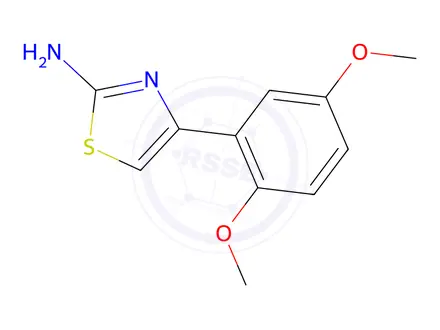 Chemical structure of 4-(2,5-Dimethoxyphenyl)-1,3-thiazol-2-amine
