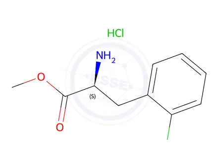 Chemical structure of Methyl (S)-2-amino-3-(2-chlorophenyl)propanoate hydrochloride