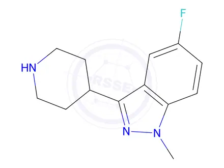 Chemical structure of 5-FLUORO-1-METHYL-3-(4-PIPERIDINYL)-1HINDAZOLE HYDROCHLORIDE