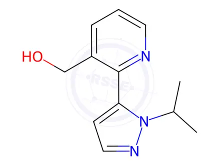 Chemical structure of [2-[1-(propan-2-yl)-1H-pyrazol-5-yl]pyridin-3-yl]methanol