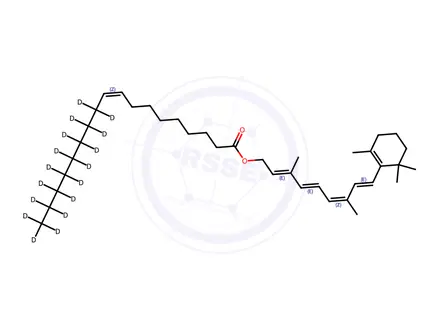 Chemical structure of 9-cis-Retinyl Oleate-d17