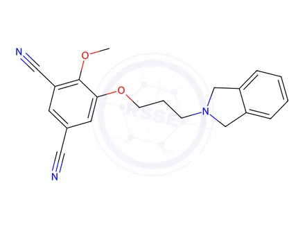 Chemical structure of 5-(3-(Isoindolin-2-yl)propoxy)-4-methoxyisophthalonitrile