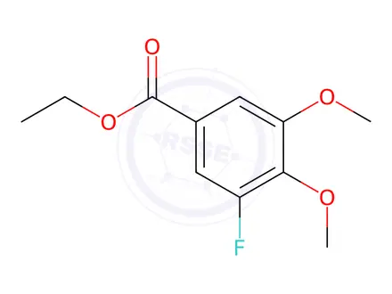 Chemical structure of Benzoic acid, 3-fluoro-4,5-dimethoxy-, ethyl ester
