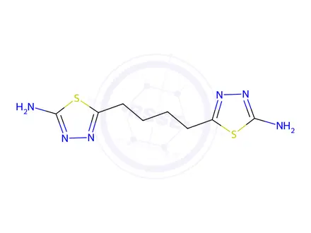 Chemical structure of 5,5'-(Butane-1,4-diyl)bis(1,3,4-thiadiazol-2-amine)