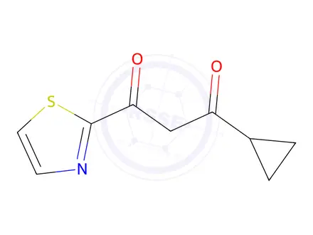 Chemical structure of 1-Cyclopropyl-3-(thiazol-2-yl)propane-1,3-dione
