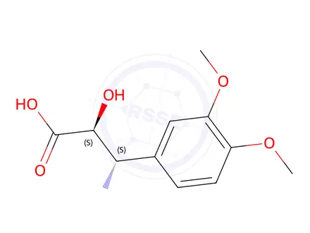 Chemical structure of (2S,3S)-3-amino-3-(3,4-dimethoxyphenyl)-2-hydroxypropanoic acid