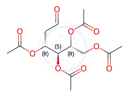 Chemical structure of 2-Deoxy-D-arabino-hexose tetraacetate