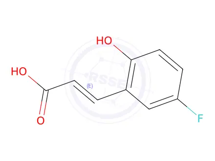 Chemical structure of (E)-3-(5-fluoro-2-hydroxyphenyl)acrylic acid