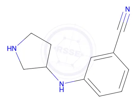 Chemical structure of 3-(Pyrrolidin-3-ylamino)benzonitrile