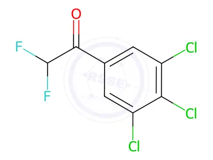 Chemical structure of 2,2-Difluoro-1-(3,4,5-trichlorophenyl)ethanone