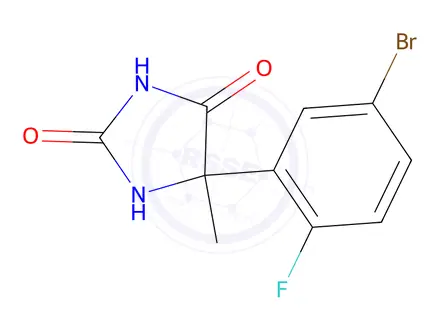 Chemical structure of 5-(5-Bromo-2-fluorophenyl)-5-methylimidazolidine-2,4-dione