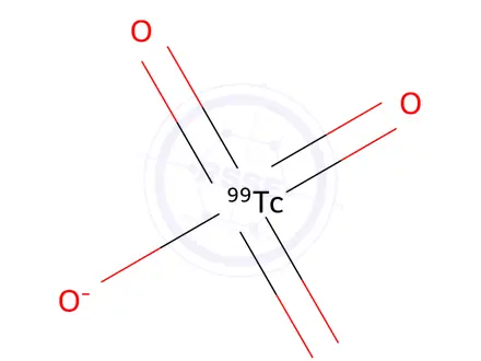 Chemical structure of technetium Tc 99m O(4)