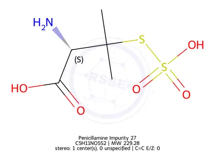 Chemical structure of Penicillamine Impurity 27