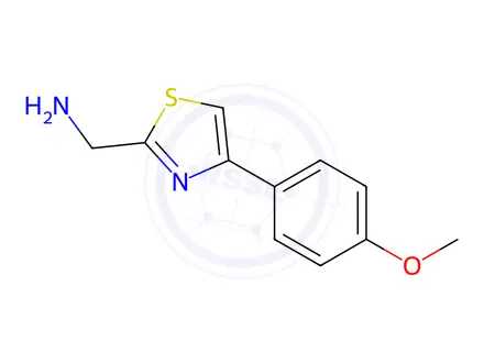 Chemical structure of (4-(4-Methoxyphenyl)thiazol-2-yl)methanamine