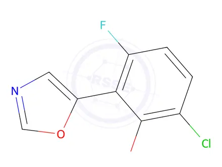 Chemical structure of 6-Chloro-3-fluoro-2-(oxazol-5-yl)phenol