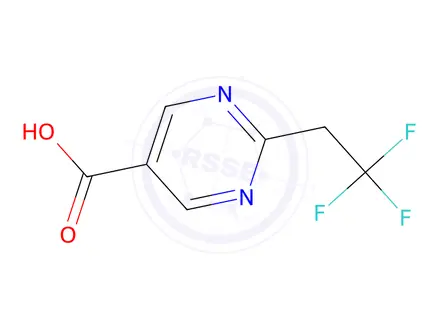 Chemical structure of 2-(2,2,2-Trifluoroethyl)pyrimidine-5-carboxylic acid