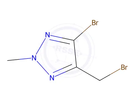 Chemical structure of 4-Bromo-5-(bromomethyl)-2-methyl-2H-1,2,3-triazole