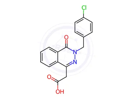 Chemical structure of 2-[3-(4-chlorobenzyl)-4-oxo-3,4-dihydro-1-phthalazinyl]acetic acid