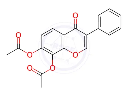 Chemical structure of 4-Oxo-3-phenyl-4H-chromene-7,8-diyl diacetate