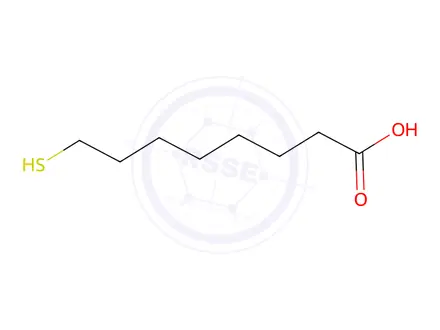Chemical structure of 8-Mercaptooctanoic acid