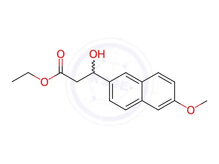 Chemical structure of Ethyl β-hydroxy-6-methoxy-2-naphthalenepropanoate