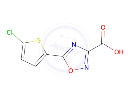 Chemical structure of 5-(5-Chlorothiophen-2-yl)-1,2,4-oxadiazole-3-carboxylic acid