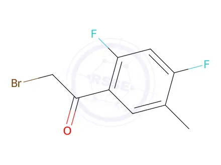 Chemical structure of 2-Bromo-1-(2,4-difluoro-5-methylphenyl)ethan-1-one